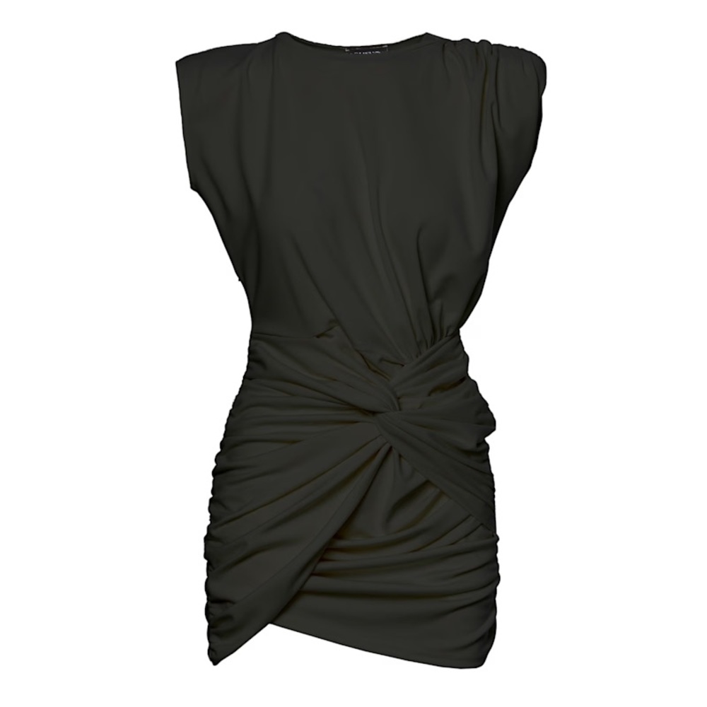 Black Sleeveless Bodycon Cocktail Dress